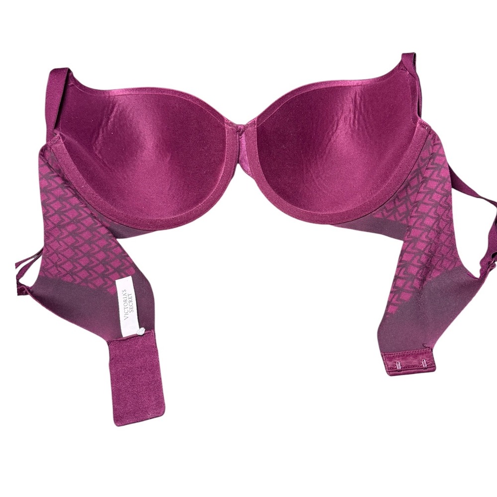 Victoria's Secret T-Shirt Bra Women 34D Plum Purple Underwire Full Coverage - Picture 4 of 6